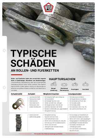 Schadensanalyse Rollenketten und Flyerketten