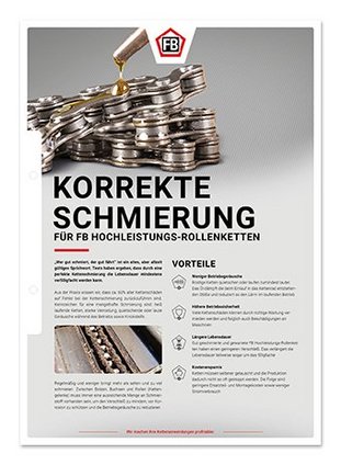 Korrekte Kettenschmierung für Rollenketten