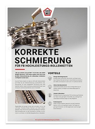 Korrekte Kettenschmierung für Rollenketten
