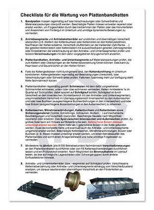 Wartungstipps für Plattenbandketten und Zellenbändern
